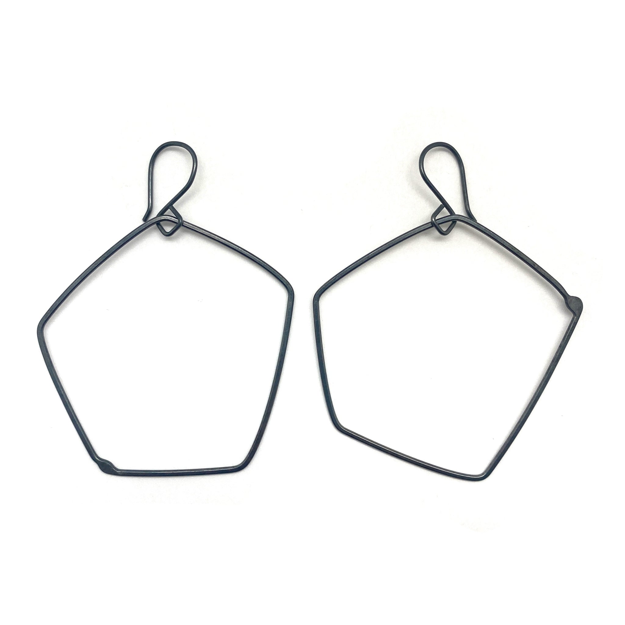 Rounded Pentagonal Earrings-Earrings-Gabrielle Desmarais-Pistachios