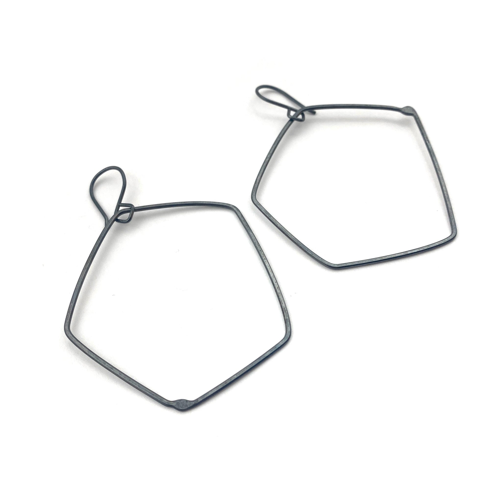 Rounded Pentagonal Earrings-Earrings-Gabrielle Desmarais-Pistachios