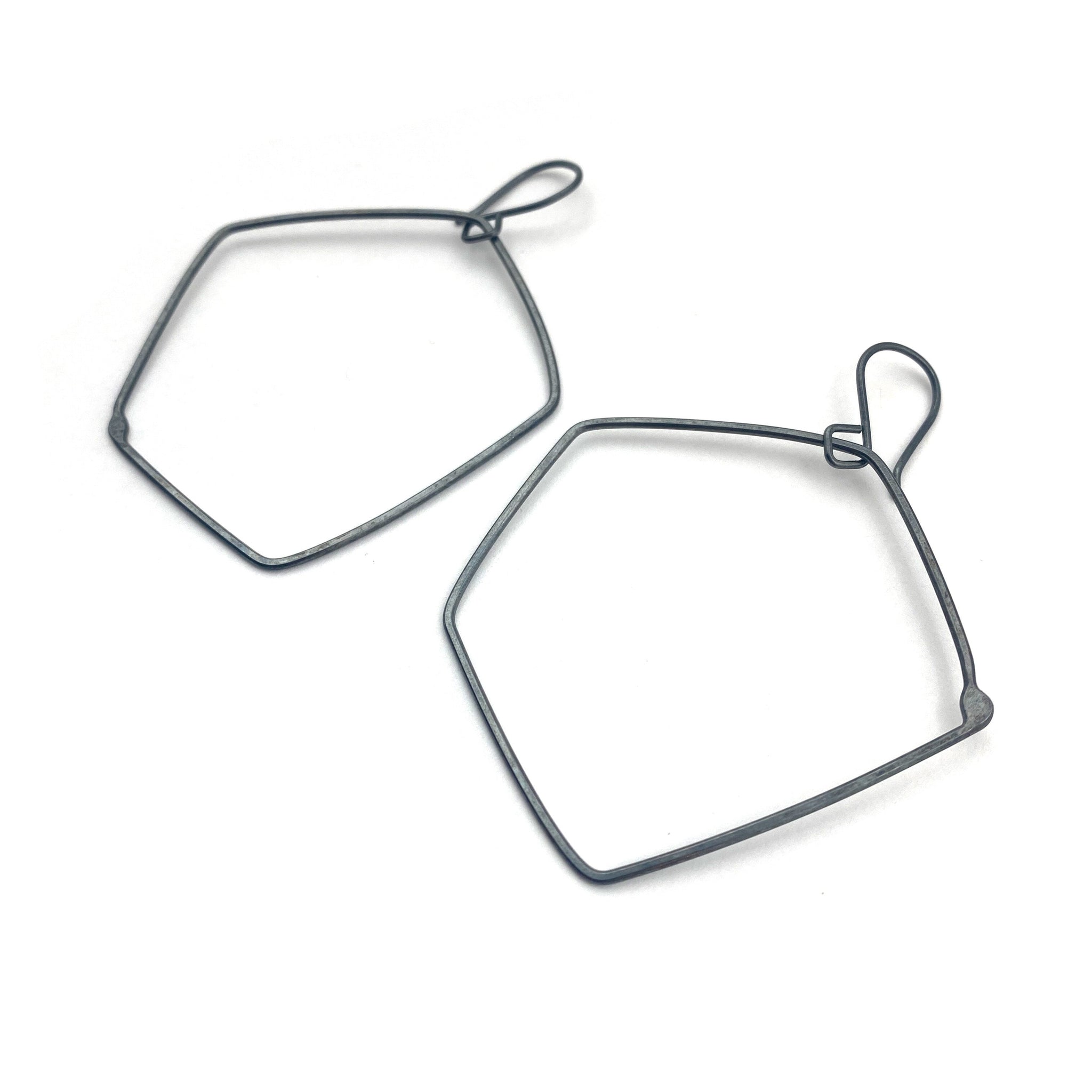 Rounded Pentagonal Earrings-Earrings-Gabrielle Desmarais-Pistachios