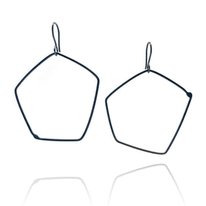 Rounded Pentagonal Earrings-Earrings-Gabrielle Desmarais-Pistachios