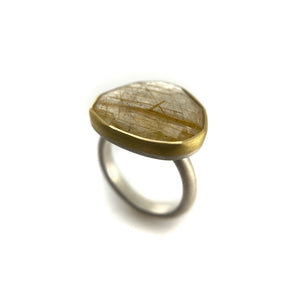 Rutilated Quartz Ring-Rings-Heather Guidero-Pistachios