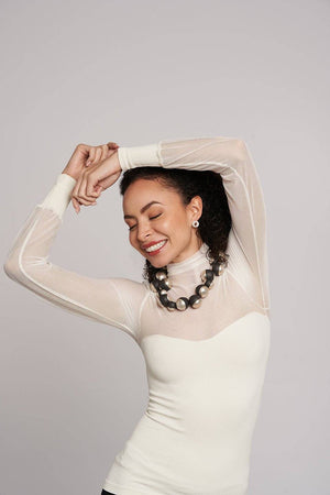 Sculptural Silver Bubbles Necklace-Necklaces-Malgosia Kalinska-Pistachios