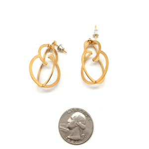 Short Ringlet Earrings - Gold-Earrings-Arek Wolski-Pistachios