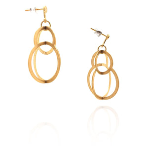 Short Ringlet Earrings - Gold-Earrings-Arek Wolski-Pistachios