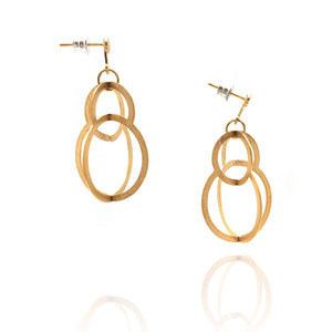Short Ringlet Earrings - Gold-Earrings-Arek Wolski-Pistachios