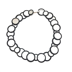 Silver Bubbles Collar Necklace-Necklaces-Malgosia Kalinska-Pistachios
