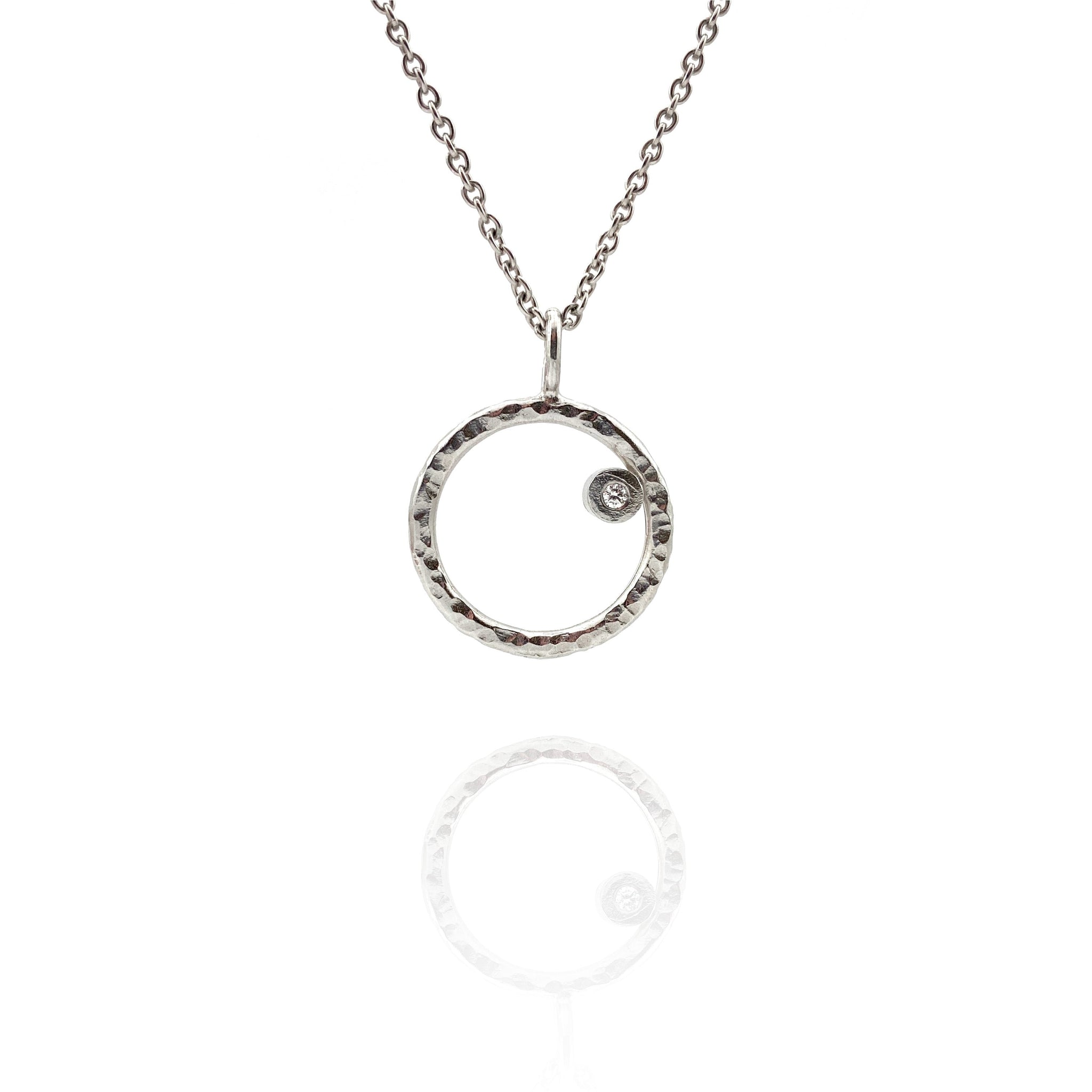 Small Circle Link Necklace Sterling Silver