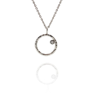 Silver Circle Necklace-Necklaces-Fritz Heiring-Pistachios