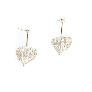 Silver Crocheted Bulb Drops