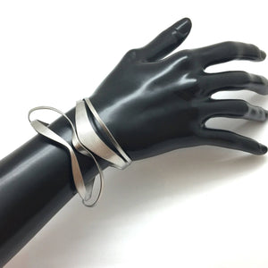Silver Cyborg Cuff-Bracelets-Aleksandra Przybysz-Pistachios
