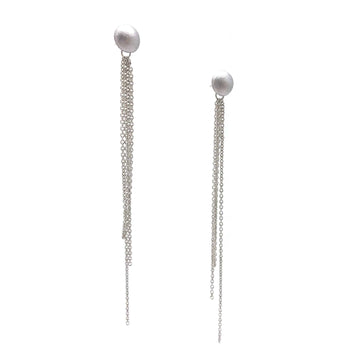 Silver Disc Earring Jacket