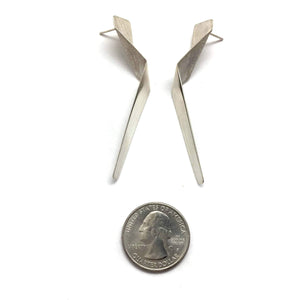 Silver Lighting Bolt Earrings-Earrings-Aleksandra Przybysz-Pistachios