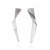 Silver Lighting Bolt Earrings-Earrings-Aleksandra Przybysz-Pistachios