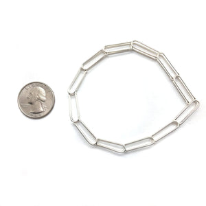 Silver Link Point Bangle-Bracelets-Emily Rogstad-Pistachios