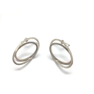 Silver Orbital Studs-Earrings-Aleksandra Przybysz-Pistachios