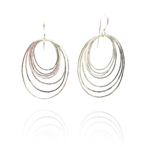 Silver Ripple Earrings - Large-Earrings-Heather Guidero-Pistachios