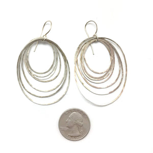 Silver Ripple Earrings - Large-Earrings-Heather Guidero-Pistachios