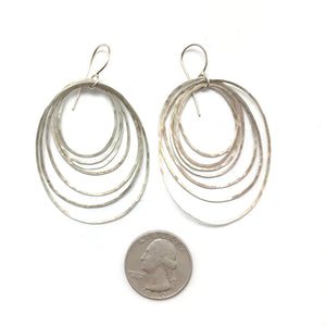 Silver Ripple Earrings - Large-Earrings-Heather Guidero-Pistachios