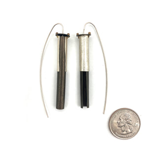 Silver Tube Earrings-Earrings-Biba Schutz-Pistachios