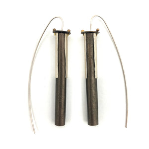 Silver Tube Earrings-Earrings-Biba Schutz-Pistachios