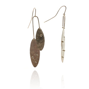 Silver and Diamond Chandelier Earrings-Earrings-Biba Schutz-Pistachios