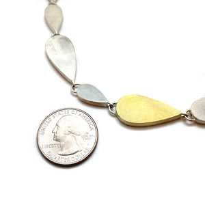 Silver and Gold Teardrop Collar-Necklaces-Elisa Bongfeldt-Pistachios