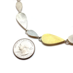 Silver and Gold Teardrop Collar-Necklaces-Elisa Bongfeldt-Pistachios