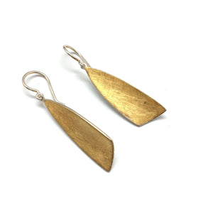 Silver and Gold Wedge Dangle Earrings-Earrings-Manuela Carl-Pistachios