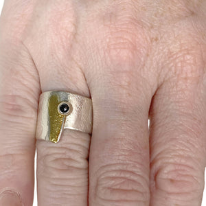 Silver and Gold Wrap Ring-Rings-Eva Stone-Pistachios