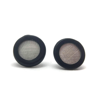 Silver and PVC Studs - Small-Earrings-Malgosia Kalinska-Pistachios
