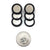 Silver and PVC Three Drop Earrings-Earrings-Malgosia Kalinska-Pistachios