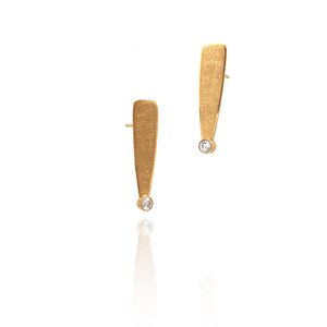 Simple Gold and CZ Posts-Earrings-Margo Myszka-Pistachios