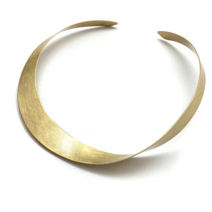 Single Fold Collar - Gold-Necklaces-Aleksandra Przybysz-Pistachios
