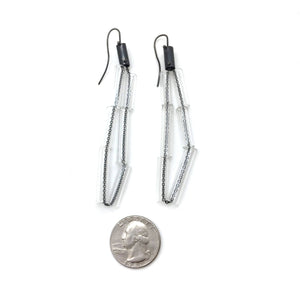 Single Glass Layer Tube Earrings-Earrings-Karen Gilbert-Pistachios