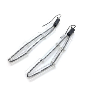 Single Glass Layer Tube Earrings-Earrings-Karen Gilbert-Pistachios