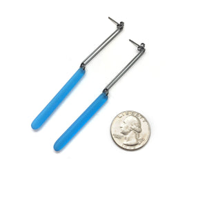 Single Link Earrings - Oxi/Blue-Earrings-Emily Rogstad-Pistachios
