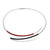 Single Strand Black & Red Anodized Aluminum Necklace-Necklaces-Ursula Muller-Pistachios