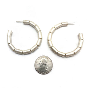 Sliced Silver Hoops-Earrings-Biba Schutz-Pistachios
