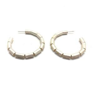 Sliced Silver Hoops-Earrings-Biba Schutz-Pistachios