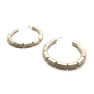 Sliced Silver Hoops-Earrings-Biba Schutz-Pistachios