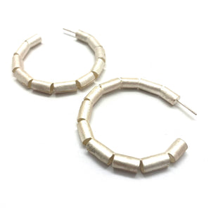 Sliced Silver Hoops-Earrings-Biba Schutz-Pistachios