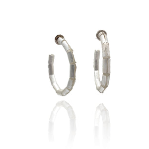 Sliced Silver Hoops-Earrings-Biba Schutz-Pistachios