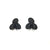 Small 3D Petal Earrings - Oxidized Silver-Earrings-Malgosia Kalinska-Pistachios