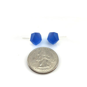 Small Cobalt Blue Crystal Stud-Earrings-Fruit Bijoux-Pistachios