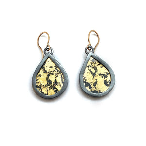 Small Gold Teardrop Earrings-Earrings-Luana Coonen-Pistachios