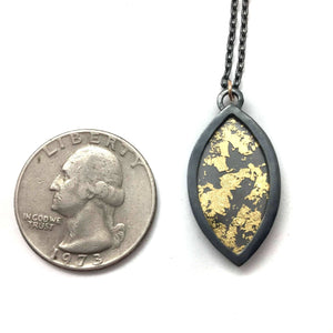 Small Gold and Black Pendant-Necklaces-Luana Coonen-Pistachios
