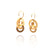 Small Interlocked Circles - Gold-Earrings-Arek Wolski-Pistachios