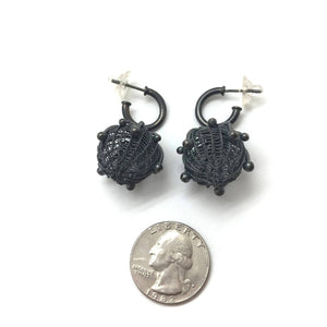 Small Oxidized Dew Earrings-Earrings-Sowon Joo-Pistachios