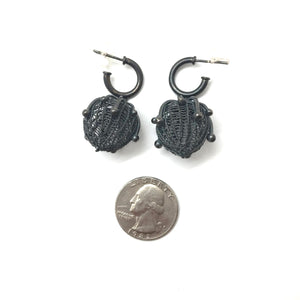 Small Oxidized Dew Earrings-Earrings-Sowon Joo-Pistachios
