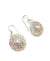 Small Silver Woven Circle Drops with Pearls-Earrings-Kathryn Stanko-Pistachios